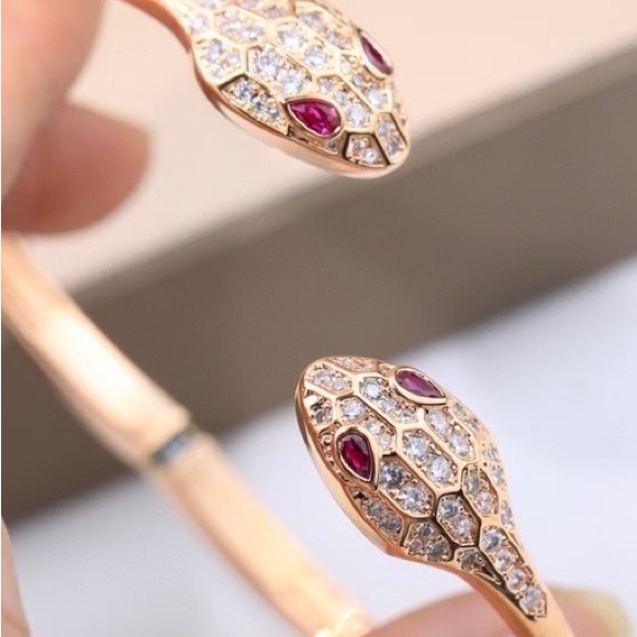 Bulgari Rose Gold and Diamond Serpenti Bracelet - Picture 3 of 6